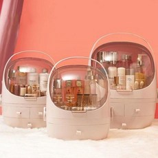 소품보관 보관함 화장품 정리함 아크릴 3단, 캡슐 화장품정리함(3단)(핑크)