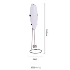 咖啡叔叔 手持式咖啡奶泡機 電動攪拌器, 白-帶支架