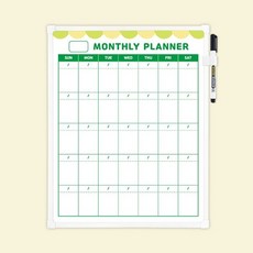 경량 더슬림 자석칠판 먼슬리 스케줄보드 그린