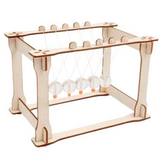 과학놀이 구슬왕복운동 뉴턴 나무진자 만들기키트 과학실험용 과학실험 엄마표 진자추, 1세트