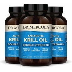 Dr. Mercola Antarctic Krill Oil Double Strength - 2 000 mg - Omega-3 Supplement with EPA & DHA - S, 1개, 90정