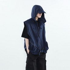 美式工裝戰術馬甲男夏季機能風坎肩無袖戶外連帽背心馬夾