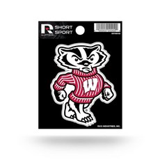 Rico Industries NCAA LSU 타이거스 다이 컷 팀 로고 쇼트 스포츠 스티커, 위스콘신 배저스