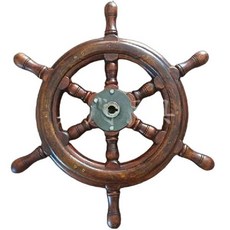 선박 조타기 요트 보트 선장실 원목 핸들 인테리어 소품 방향타 컨트롤러 닻 운전 빈티지 휠, 1개