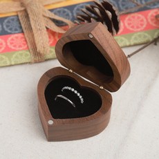반지 케이스 원목 미니 보관함 하트 주얼리함