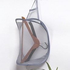 코지웰 걸이형 접이식 메쉬 빨래바구니 2p, 그레이