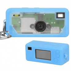 PAIYULE Kodak CHARMERA 키체인 디지털 카메라 블라인드 박스용 실리콘 케이스 정확한 컷아웃 및 긁힘 방지 기능이 있는 포토 미니 키체인 카메라 슬리브 - 카메, 하늘색
