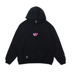 Unuseless 愛戀女孩 重磅寬版落肩帽T ( 莓紅 )