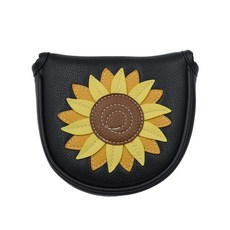 PU 가죽 방수 골프 클럽 말렛 퍼터 커버 프로텍터 해바라기, PU 가죽 방수 골프 클럽 말렛 퍼터 커버 프로텍터,