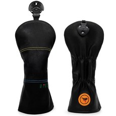 Aliennana골프클럽 헤드커버 3 우드 버디 디자인 마그네틱 클로저 우아한 자수 프리미엄 가죽 드라이버 페어웨이 하이브리드 블레이드 말렛 퍼터 커버, For Hybrid(1pcs)