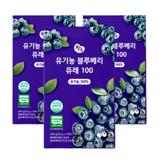 참든 유기농 블루베리 퓨레 100 14포, 280g, 3개