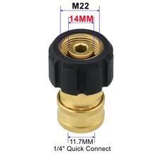 고압 세척 호스 스위치 켜기/끄기 기능용 1/4" 퀵 히치가 볼 밸브가 M22 14MM 어댑터, 02 M22 14MM Connect, 1개