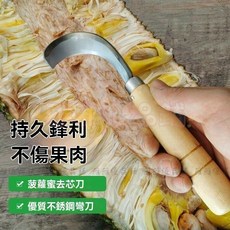 菠蘿蜜取芯神器 水果挖芯刀 白色彎刀 去果皮專用刀 水果店工具, 1個