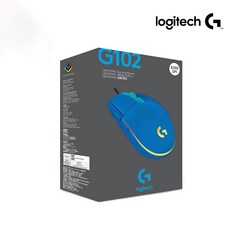 로지텍 G102IC 2세대 LIGHTSYNC 게이밍 유선마우스 벌크 MU0054, G102 정품 박스, 블루