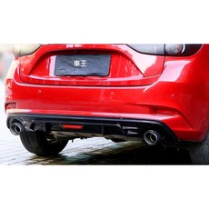 【車王汽車精品百貨】馬自達3 五門 ALL NEW MAZDA3 馬3 M3 帶燈 大包 小包 後包圍 後下巴 後保桿, 1個