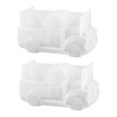 Jojofuny DIY 레진 공예용 자동차 모양 실리콘 화분 몰드 2개 다용도 다육 식물 용기 몰드 홈 데코 창의적인 캔들 홀더 보관 박스