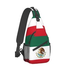 FNQKMLEP 멕시코 국기 하이킹 데이팩 크로스바디 슬링 백팩 숄더백 체스트백 조절 가능한 스트랩 대용량 남성 여성 야외 사이클링 여행용 234698, FNQKMLEP 멕시코 국기 하이킹 데이팩, 크로스바디
