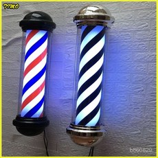 可開發票美髮轉燈 掛墻轉燈戶外防水髮廊理髮店led旋轉掛壁美髮店理髮燈箱復古髮廊旋轉燈 髮廊燈LED燈美髮燈招牌燈霓虹燈, 黑頭led160cm,官方標配, 1個