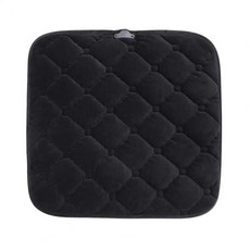 자동차 열선 시트 쿠션 전기 히팅 패드 플러시 커버 단계 온도 조절 자동 차단 워머, 1개, 1. Black