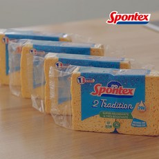 스폰텍스 드라이 셀룰로스 스펀지 2 트레디션 수세미, 2개입, 4개
