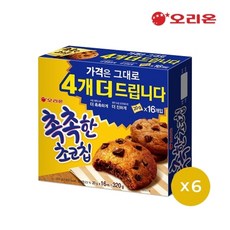 오리온 촉촉한초코칩 16P(320g) x6개, 320g, 6개