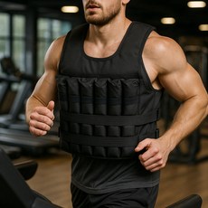 중량조끼 모래주머니 납 무게조절 헬스 웨이트 조끼 벨트 밴드 10KG, 검은색