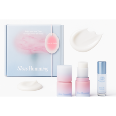 슬로우허밍 스노우로제 릴리프 퍼퓸밤 고체향수 + 롤온향수 선물세트 생일 연말, 1개