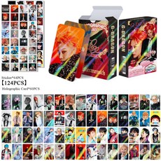 2026 G-DRAGON 홀로그램 포카 124장 홀로그램 포카 60장 스티커 64장 도무송 다꾸 GD 지드래곤 권지용 선물용, 124개, G-DRAGON(지디) 124개, G-DRAGON(지디)