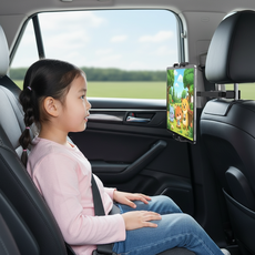 BoRang 차량용 태블릿 거치대 뒷좌석 헤드레스트, 다크그레이, 1개