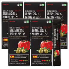 비타루트 유기농 엑스트라버진 올리브오일 토마토 듀얼 올토샷 스틱 20ml 10포, 5박스, 200g