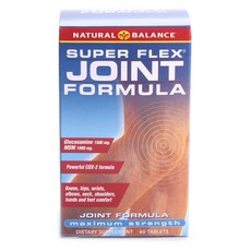 NUTRACEUTICAL NATURAL BALANCE Super Flex葡萄糖胺&MSM補充錠, 60顆, 1盒