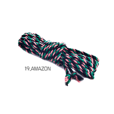 6.0mm 황마 로프 멀티 컬러 삼색 트위스트 마로프 아웃도어 등산로프 공예 주트로프 20컬러, 19.AMAZON, 1개