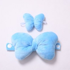 sp 아기복 가벼운 직조 정원 SKULLPANDA 2세대 10 cm겨울 무브먼트 의류 고무 manxu 옷 교체, 큰 파란색 리본 한 쌍(유아 제외)