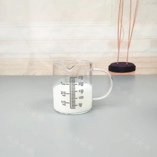 玻璃量杯 帶刻度 微波爐適用 家用烘焙 耐熱水杯, 1個, 無蓋,250ml量杯黑色刻度