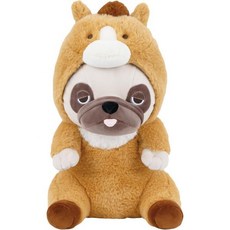 리브하트 프리미엄 네무네무 애니멀 후드 퍼그 안는 인형 M