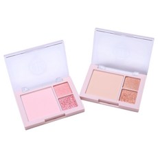 딘토 치크앤아이 멀티유즈 팔레트 3 colors 승무원 아나운서 메이크업, 코랄 샤, 2개