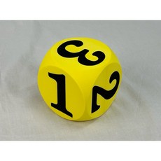 10cm圓角EVA泡綿骰子（1個）台灣製造/兒童安全玩具/派對遊戲道具, 10cm圓角骰子A305黃圓體數字1個, 1個