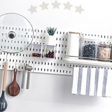 벽걸이 구멍 판넬 주방 도구 액세서리 수납 선반 결합 정리 시스템 공간 활용, 1개