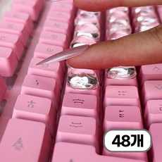 제이라 네일아트 키보드 커버 스티커, 48개, 투명