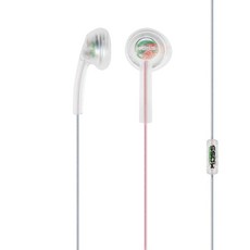 Koss 코스 CL3i 투명 인이어 버드 레트로 스타일 인라인 마이크 리모컨 3.5mm 유선 플러그 197555, In-Ear Bud