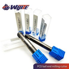 PCD 볼 밀링 커터 구리 알루미늄 아크릴 가공용 R1 R6 모든 크기에 맞춤 가능, Non-metallic, R3x50x2F(D6), 03 R3x50x2F(D6), 1개