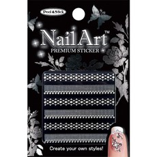 네일쎈 네일아트스티커 N 화이트레이스 시리즈 네일스티커, 1개, N-W-06