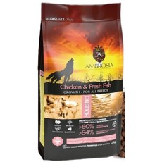 AMBROSIA 安柏希雅 狗飼料 無穀鮮肉犬糧 荷蘭製 高肉量 犬糧 2公斤 6公斤 12公斤, 2kg, 1個, 雞肉+鮮魚