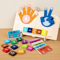 DFMEI 兒童早教數字教具幼兒園學習加減法數手指數學認知算數益智玩具, 手指數數玩具:如圖