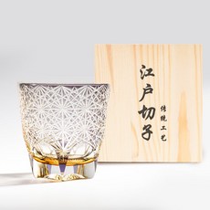 BRAVOMART 日式江戶切子手工雕刻威士忌杯, 1個