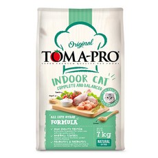 TOMA-PRO 室內貓 全齡配方 貓乾糧 高品質蛋白質 減少毛球 益生菌與益生元, 7kg, 1袋, 雞肉 + 米