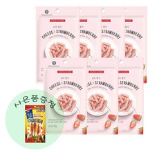 네츄럴코어 강아지 치즈 영양간식 + 만도스페샬푸드 증정, 치즈브림(딸기), 7개