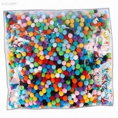 유니아트 퐁퐁 10mm 혼합 2000개 폼폼이 솜방울, 1개, 상세페이지 기재, 10cm