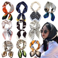 [도매라인]*인기 봄가을 고급스카프/쁘띠 실크 스카프/70*70 사각 여성스카프/패턴스카프/사은품 선물