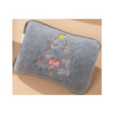 可愛卡通造型熱水袋 暖手袋 熱敷袋 注水熱水袋 龍貓充電熱水袋, 1個, 小樹(灰)-M02